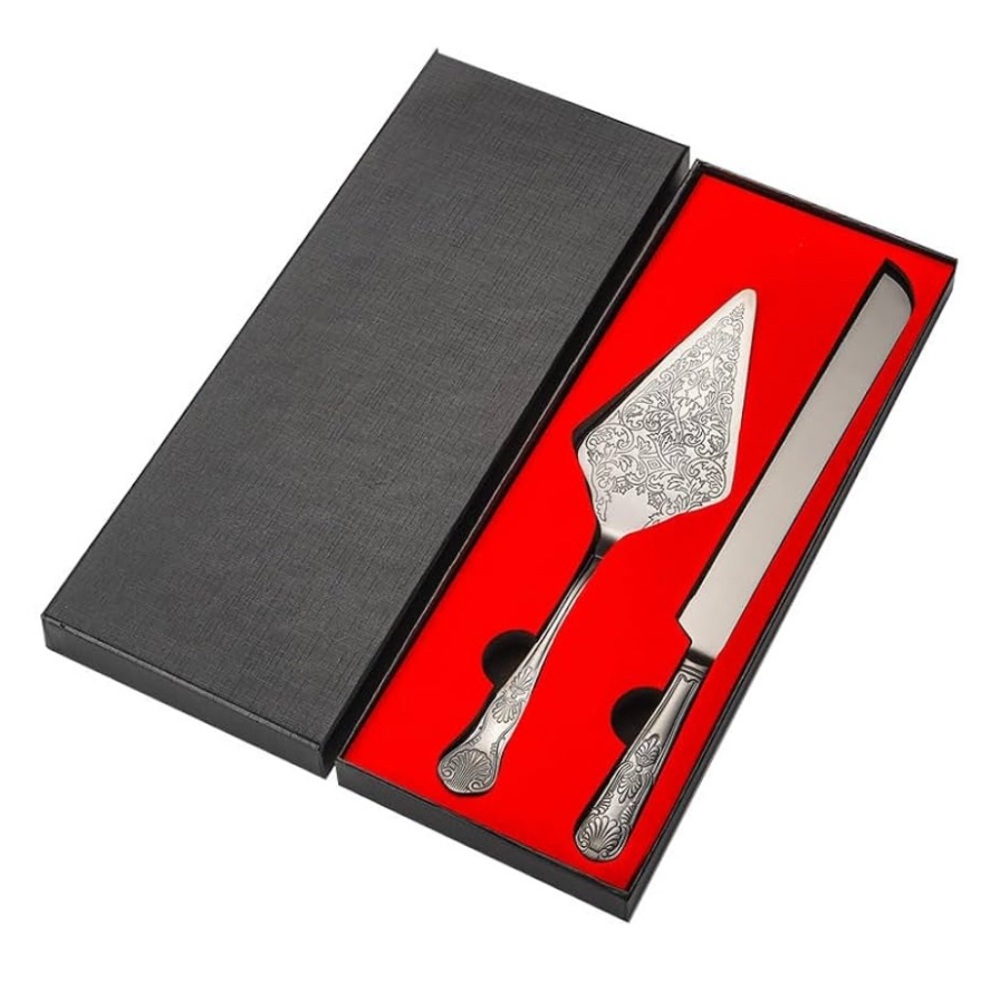 Elegant Silver Cake Serving Set